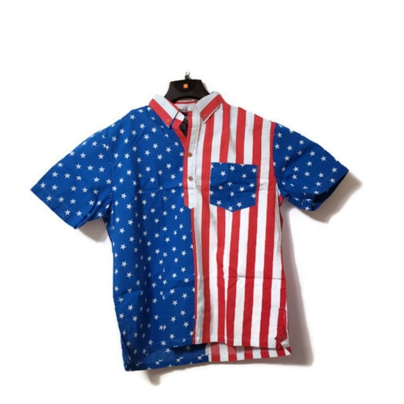 chubbies Other - Chubbies Men's Large American Flag Shirt Collared